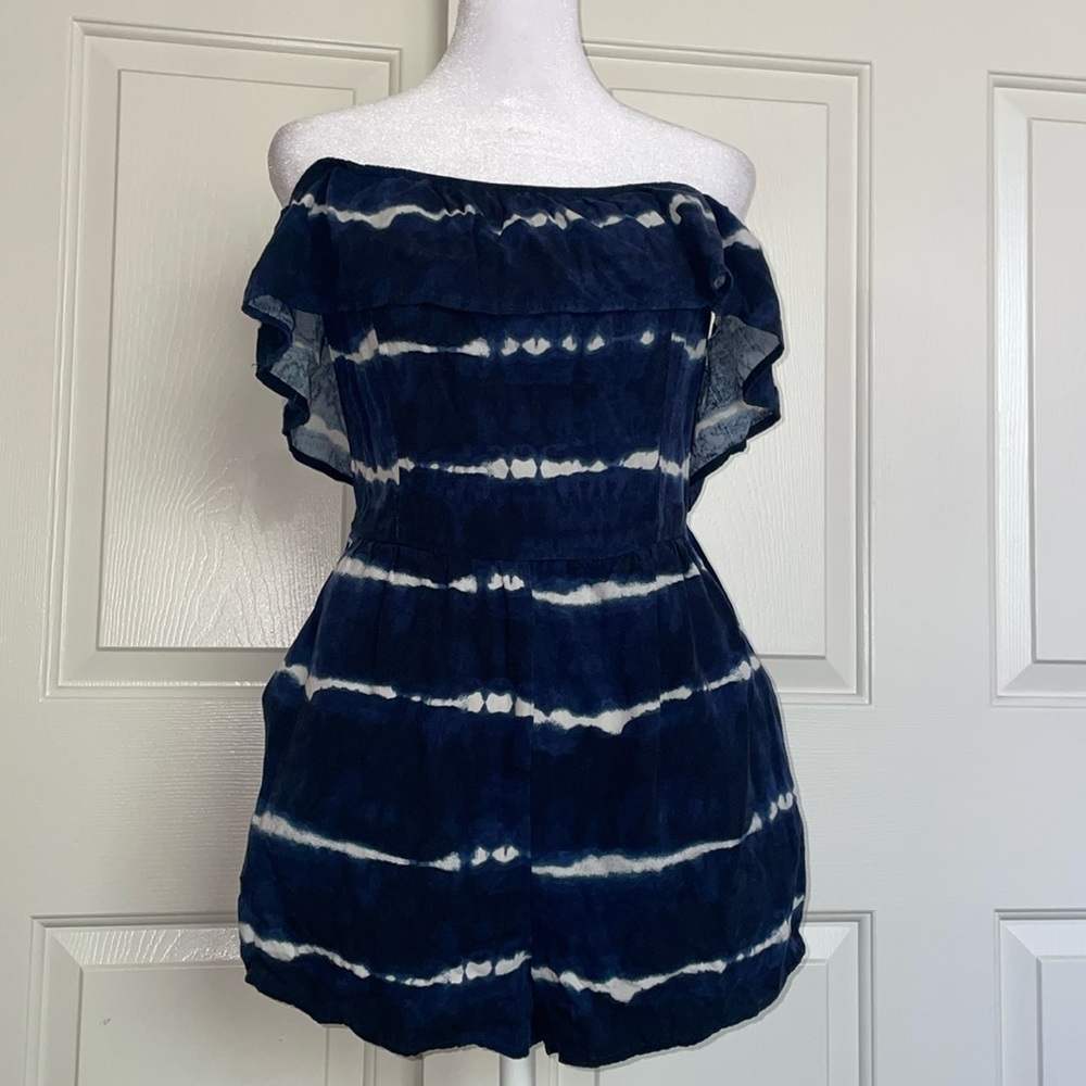 Off the shoulder blue romper